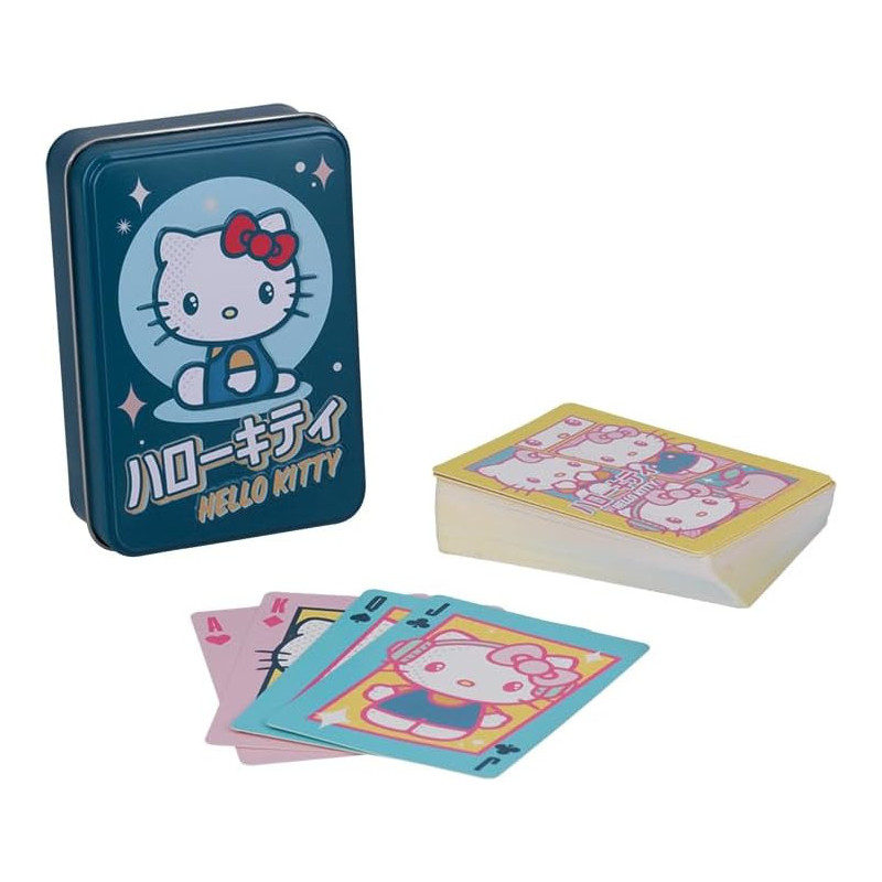 Sanrio - Jeu de cartes en boîte métallique Hello Kitty