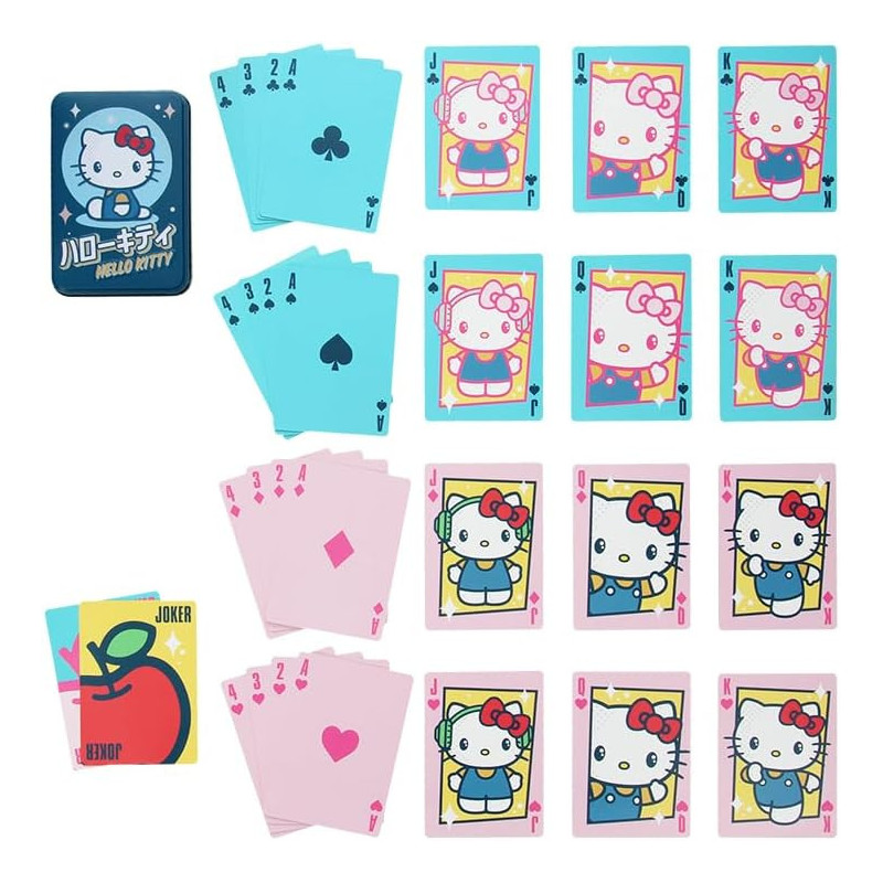 Sanrio - Jeu de cartes en boîte métal Hello Kitty