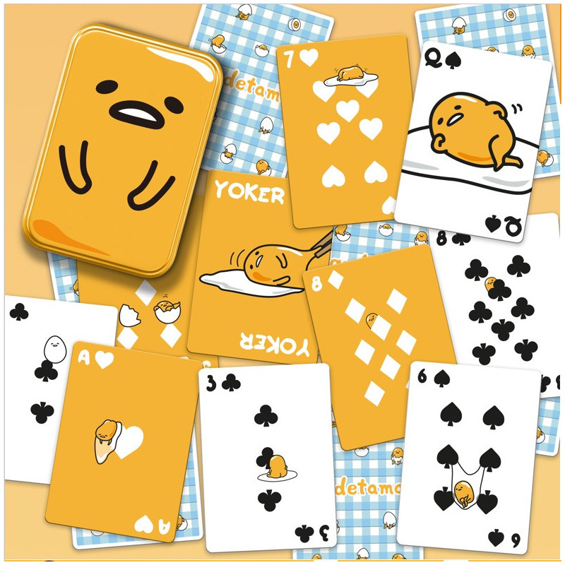 Gudetama - Jeu de cartes en boîte métallique