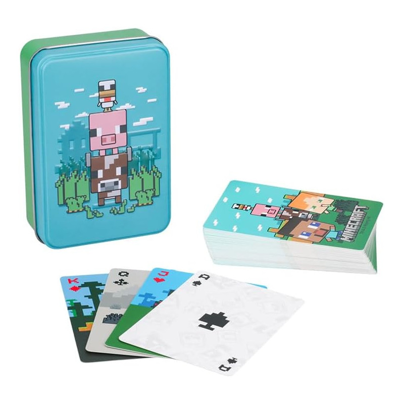 Minecraft - Jeu de cartes en boîte métallique Animaux