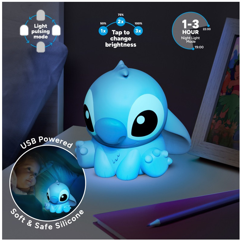 Disney : Lilo & Stitch - Lampe en Silicone Rechargeable 15 cm