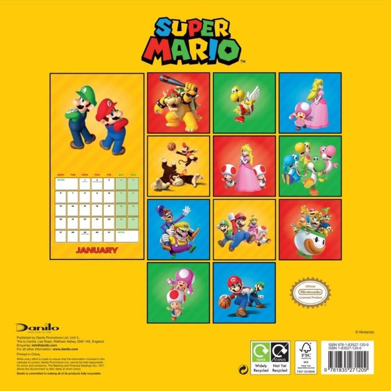 Super Mario - Calendrier 2025