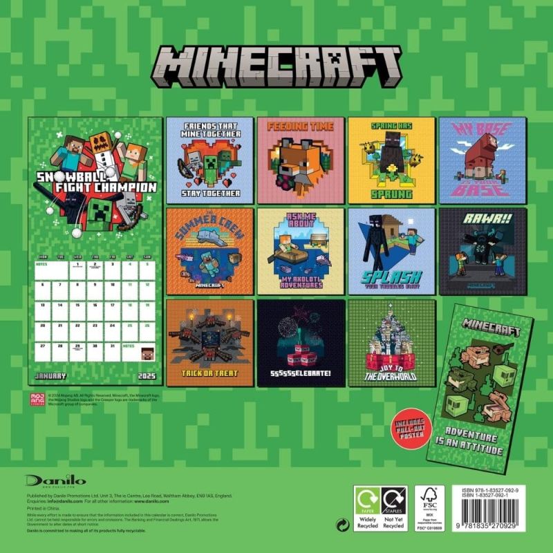 Minecraft - Calendrier 2025