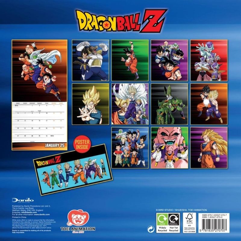 Dragon Ball Z - Calendrier 2025