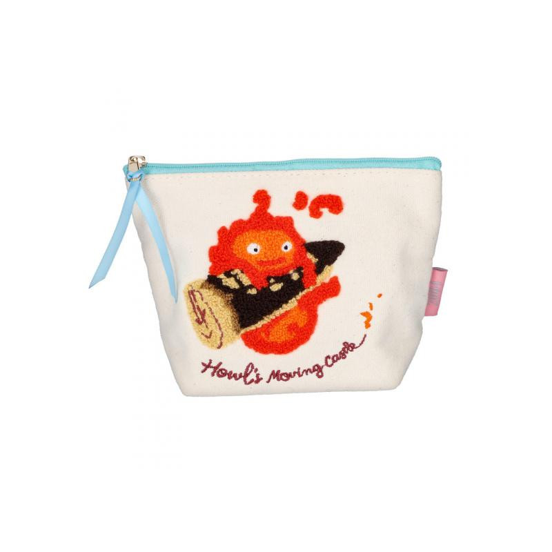 Le Château Ambulant - Trousse brodée Calcifer