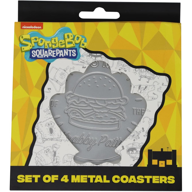 Spongebob : Bob l'éponge - Set de 4 sous-verres métalliques