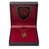 Game of Thrones : House of the Dragon - Collier pendentif 3 dragons avec pierre