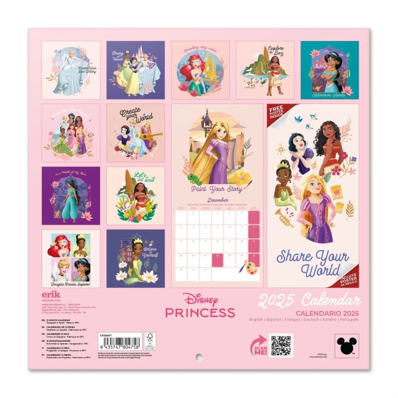 Disney - Calendrier 2025 Princesses