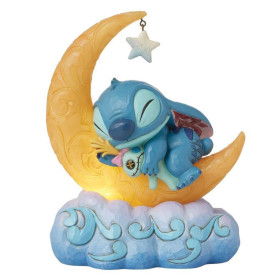 Disney : Lilo & Stitch - Traditions - Figurine Stitch & Scrump on the Moon "Sweet Dreams"