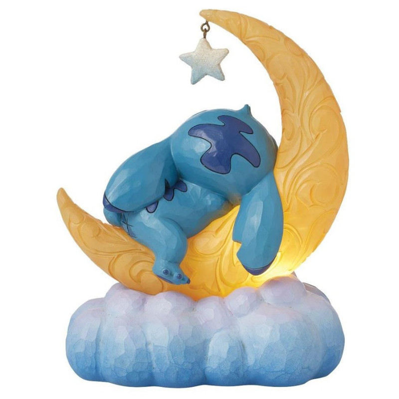 Disney : Lilo & Stitch - Traditions - Figurine Stitch & Scrump on the Moon "Sweet Dreams"