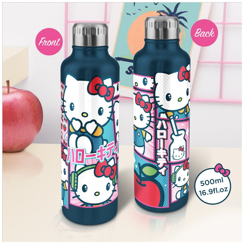 Sanrio - Bouteille gourde en métal 500 ml Hello Kitty