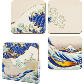 Set de 4 sous-verres La Grande Vague de Kanagawa