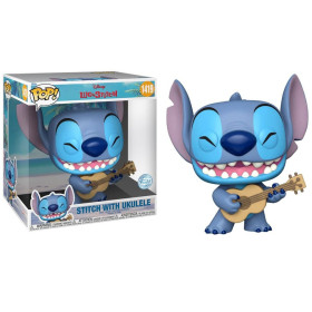 Disney : Lilo & Stitch - Pop! - Jumbo 25 cm Stitch Ukulele n°1419