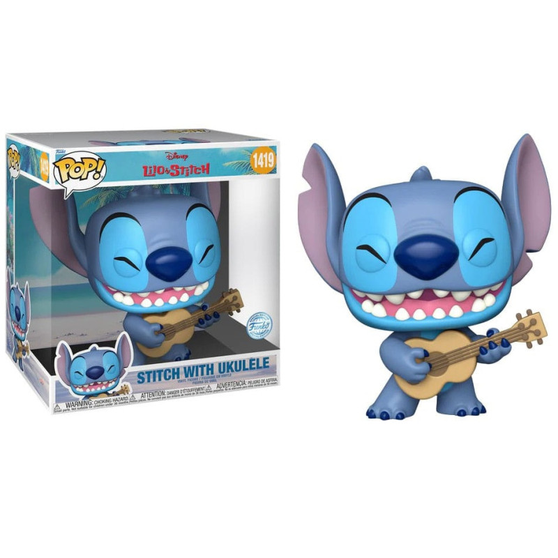 Disney : Lilo & Stitch - Pop! - Jumbo 25 cm Stitch Ukulele n°1419