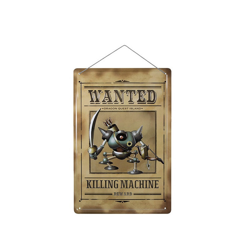 Dragon Quest - Plaque métallique relief Killing Machine Wanted