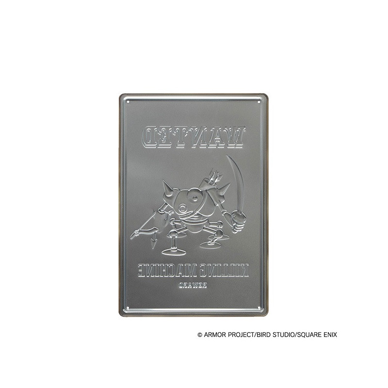 Dragon Quest - Plaque métallique relief Killing Machine Wanted