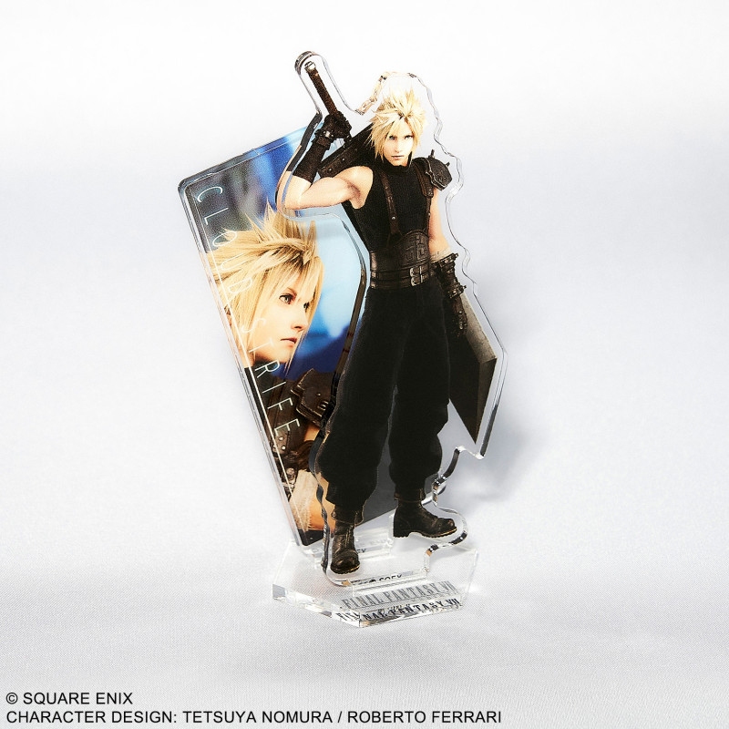 Final Fantasy VII Rebirth - Figurine plate acrylique stand Cloud Strife