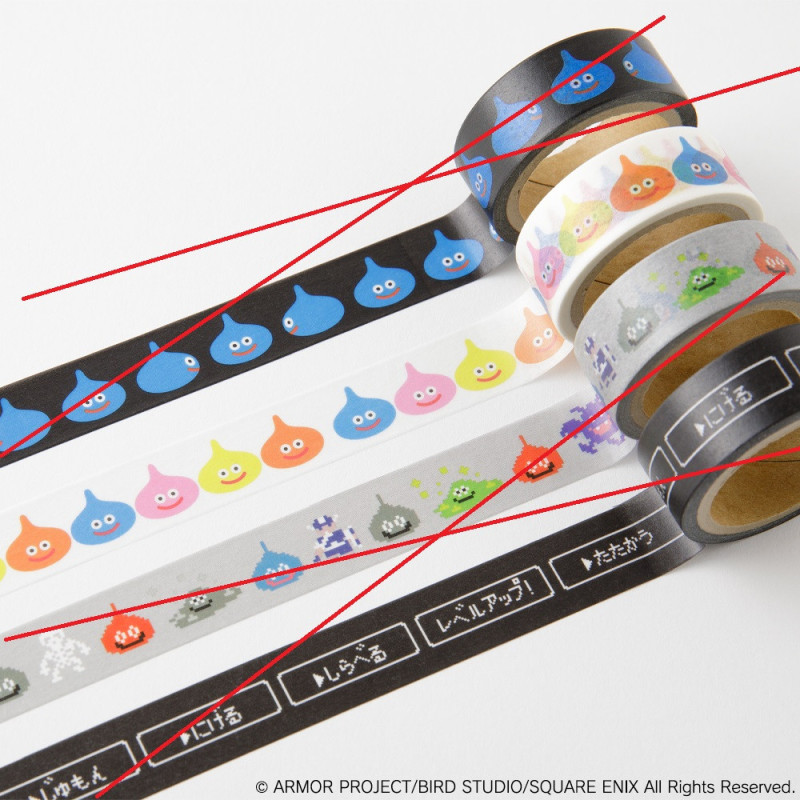 Dragon Quest - Washi Tape Motif Slimes colorés