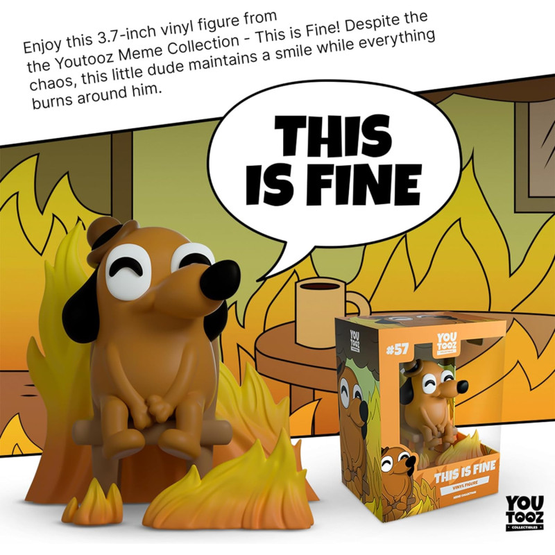 Meme - Figurine vinyle 9,4 cm This Is Fine