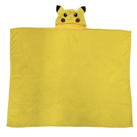 Pokemon - Couverture plaid à capuche Pikachu