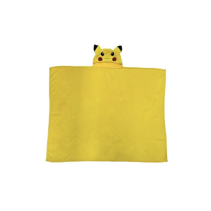 Pokemon - Couverture plaid à capuche Pikachu