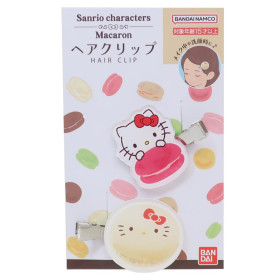 Sanrio - Barrettes pinces Macaron Series : Hello Kitty