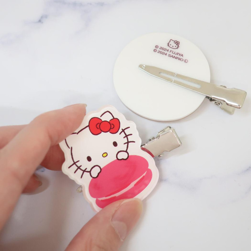 Sanrio - Barrettes pinces Macaron Series : Hello Kitty