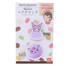 Sanrio - Barrettes pinces Macaron Series : Kuromi