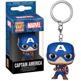 Marvel - Pop! Pocket New Classics - Porte-clé Captain America