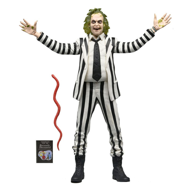 NOVEMBRE 2024 : Beetlejuice (1988) - Figurine Beetlejuice Black and White Striped Suit 18 cm