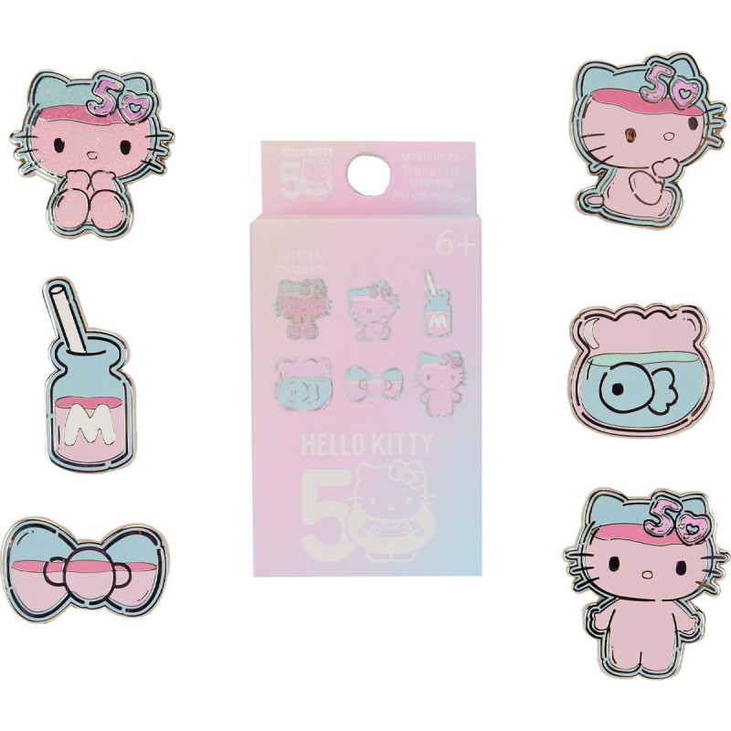 Hello KItty - Pins 50th Anniversary Clear and Cute 1 EXEMPLAIRE ALEATOIRE