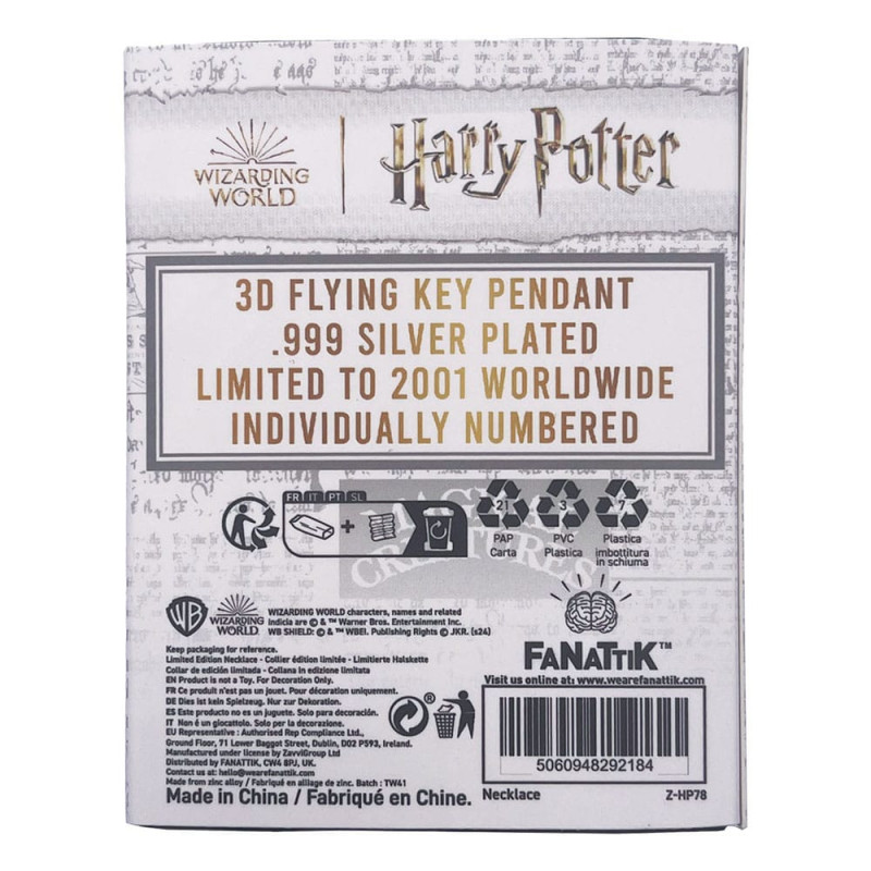 NOVEMBRE 2024 : Harry Potter - Collier pendentif Flying Key 2001 exemplaires