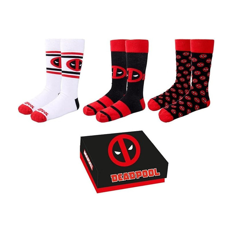 Marvel - Set de 3 paires de chaussettes Deadpool 40/46