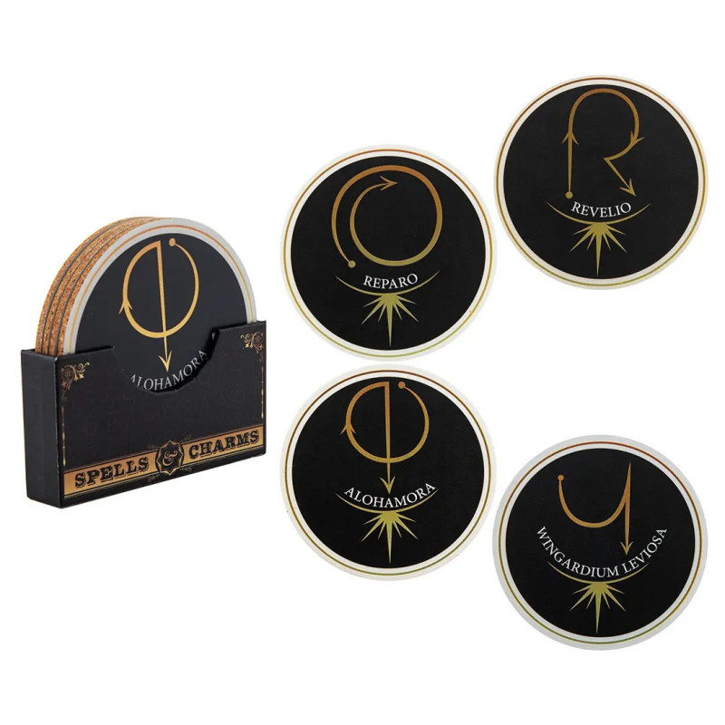 Harry Potter - Set de 4 sous-verres Sortilèges