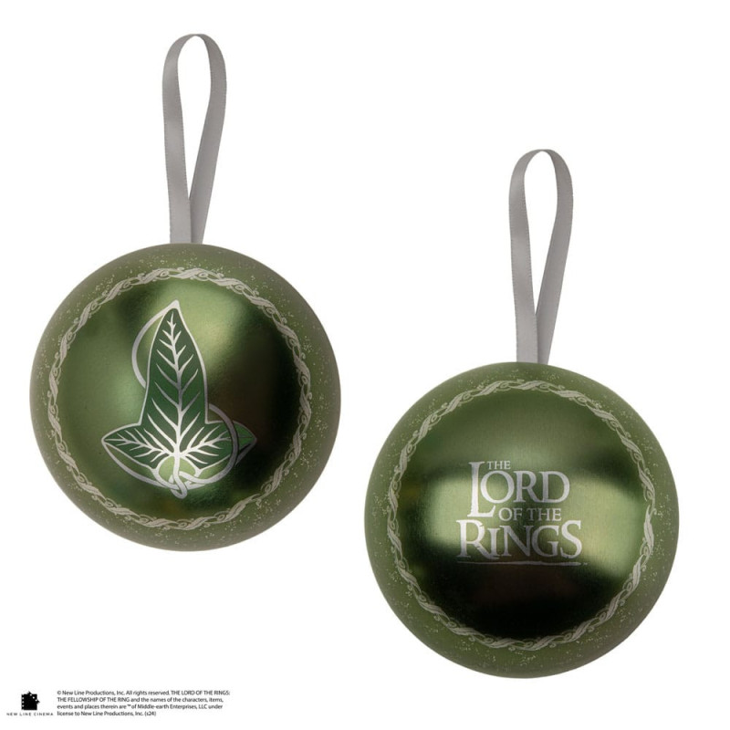 Lord of the Rings - Boule décoration sapin avec Broche Lorien Leaf