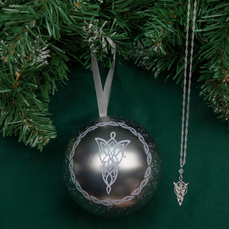 Lord of the Rings - Boule décoration sapin avec collier Evenstar Arwen