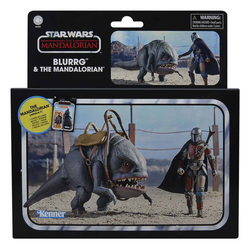 Star Wars : The Mandalorian - The Vintage Collection - Figurines Blurrg & The Mandalorian 10 cm