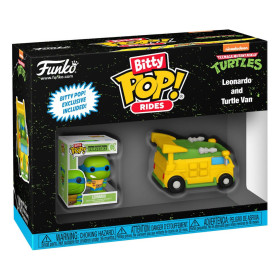 Tortues Ninja - TMNT - Bitty Pop! Rides - Leonardo & Turtle Van 2,5 cm