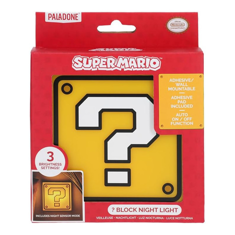 Super Mario - Lampe veilleuse plate Question Block