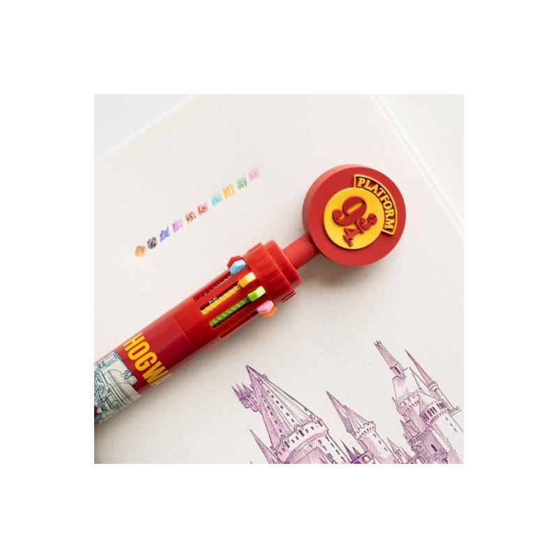 Harry Potter - Stylo à bille 10 couleurs Hogwarts Express