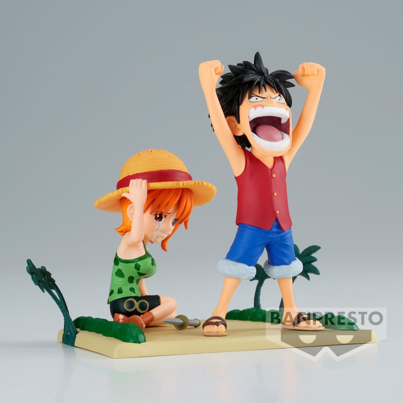 One Piece - Figurine WCF Log Stories : Luffy & Nami (7 cm) BOITE OUVERTE