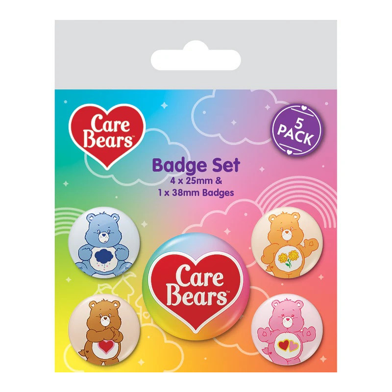 Bisounours Care Bears - set de 5 badges