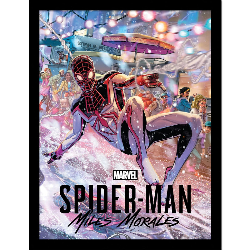 Marvel - poster encadré Spider-Man Miles Morales Reflection (30 x 40 cm)