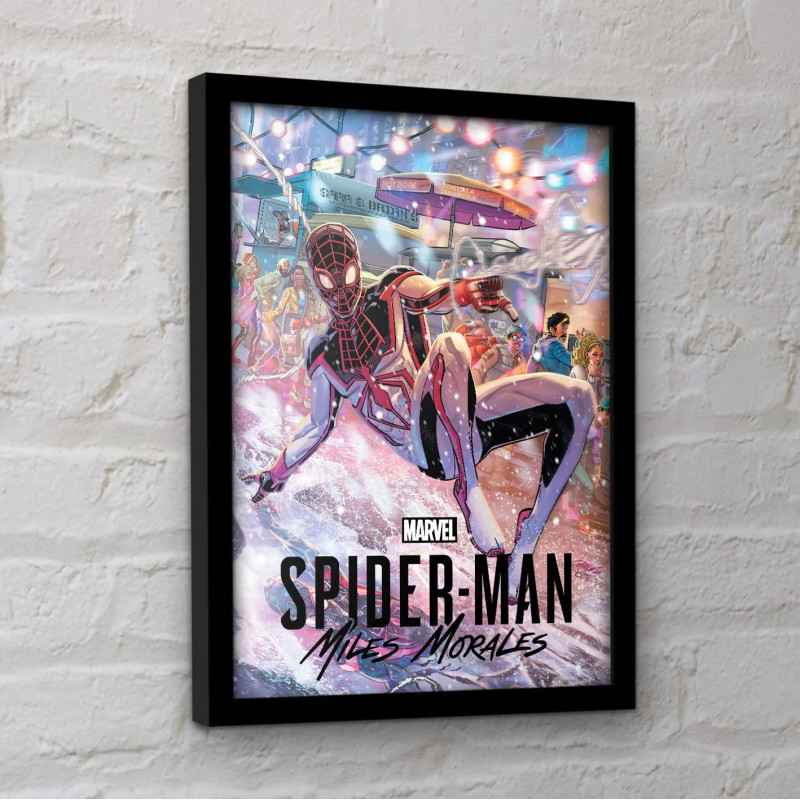 Marvel - poster encadré Spider-Man Miles Morales Reflection (30 x 40 cm)