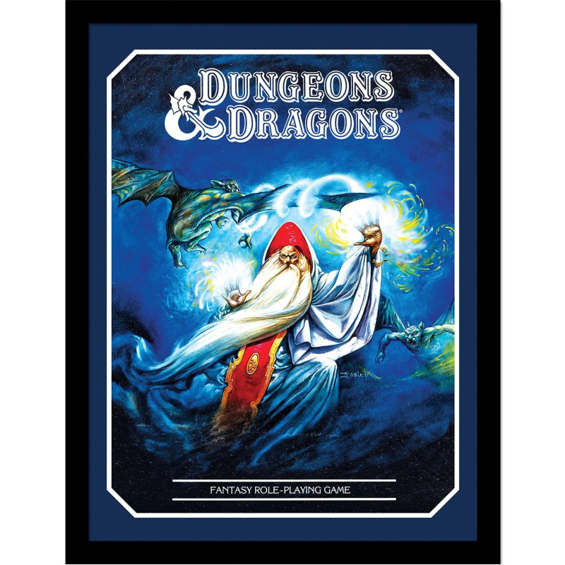 Dungeons & Dragons - poster encadré Wizard (30 x 40 cm)