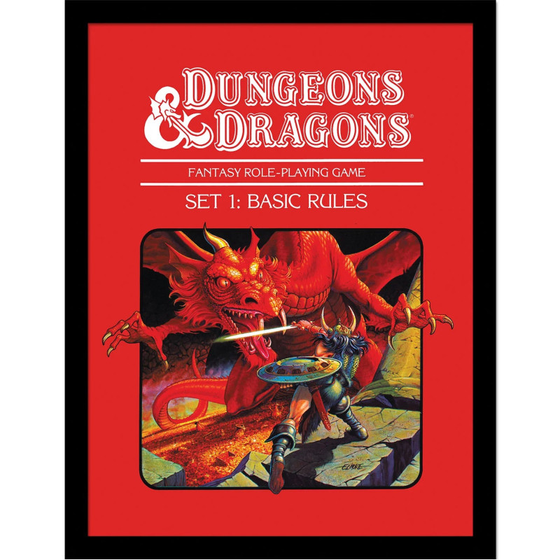 Dungeons & Dragons - poster encadré Set 1 Basic Rules (30 x 40 cm)