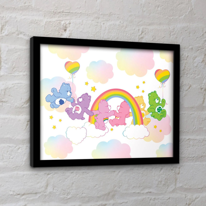 Bisounours Care Bears - poster encadré Rainbow (30 x 40 cm)