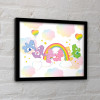 Bisounours Care Bears - poster encadré Rainbow (30 x 40 cm)