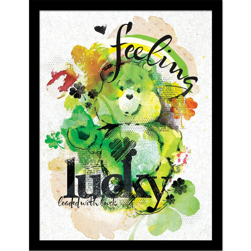 Bisounours Care Bears - poster encadré Feeling Lucky (30 x 40 cm)