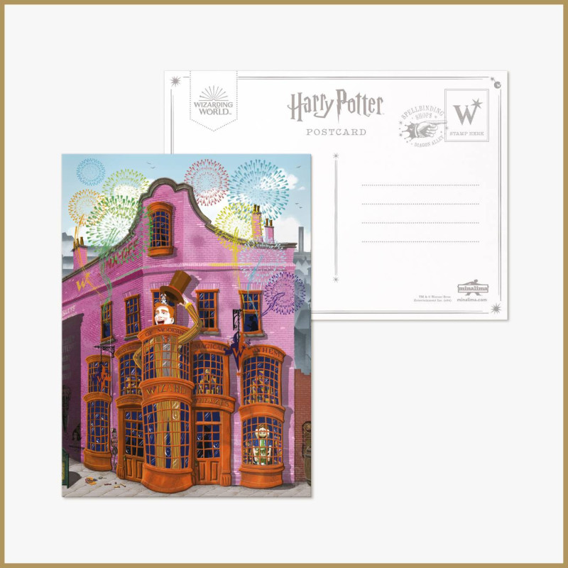 Harry Potter - Carte postale Mystery Diagon Alley 1 EXEMPLAIRE ALEATOIRE